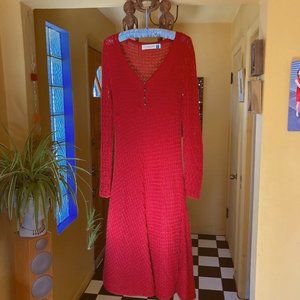 red dress ANTHROPOLOGIE  SPARROW SIZE M